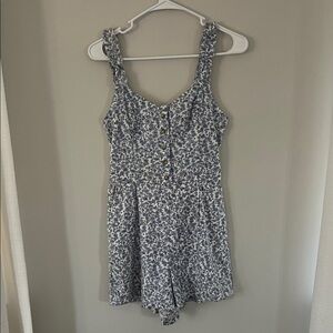 Hollister Blue Floral Romper